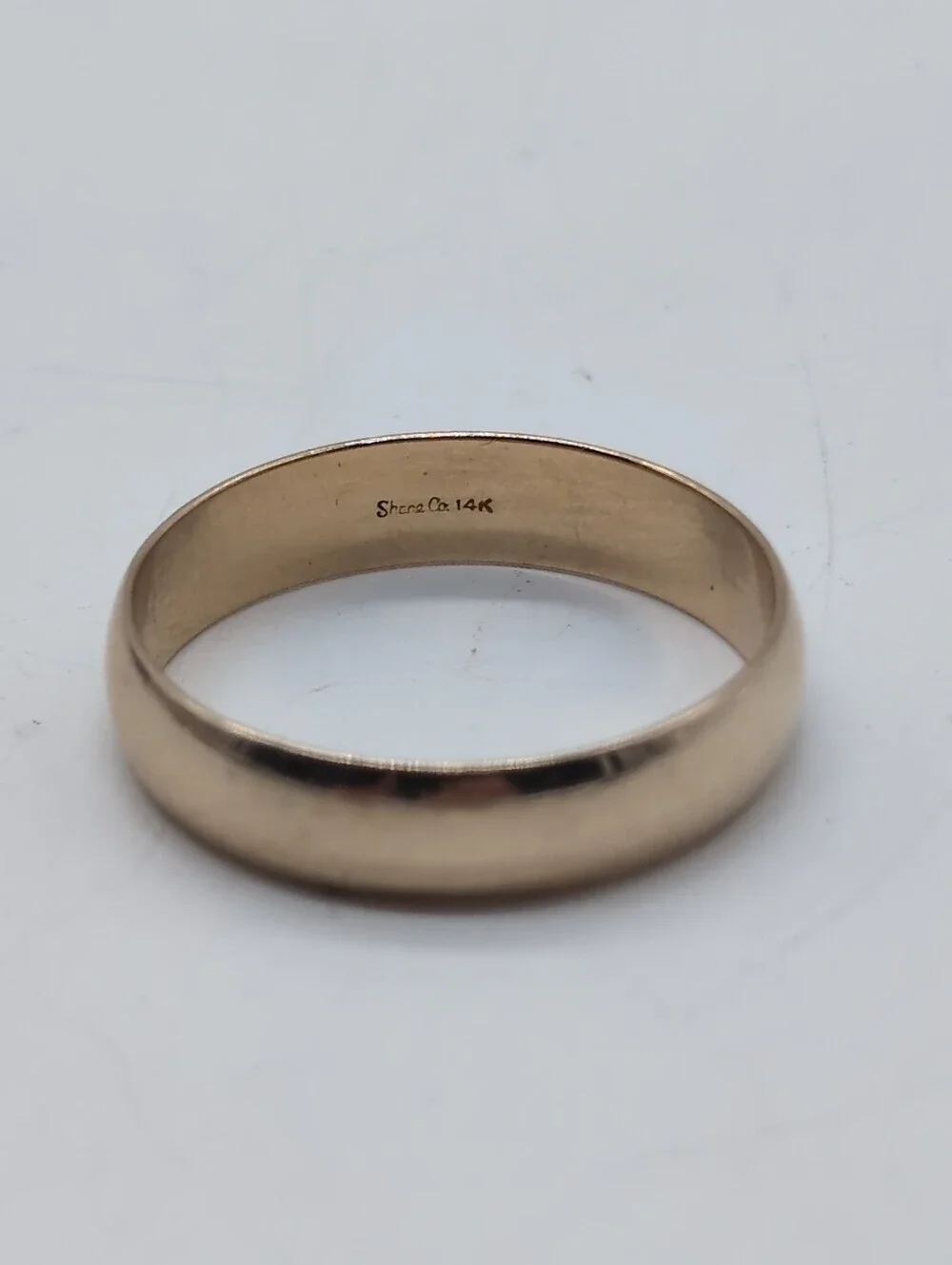 Shane Co 14k Yellow Gold Mens 5mm Wedding Ring Band Sz 13.75